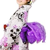 きものやさん ふわふわ水玉兵児帯（紫）