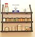Three Tier Spice Rack: Black & Lacquered Natural Wood
