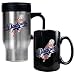 Los Angeles Dodgers MLB Stainless Steel Travel Mug & Black Ceramic Mug Set - Primary Logo by Great American Products