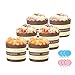 HOKPA Fake Cupcake Simulation Sprinkle Frosting Artificial Realistic Cake Food Muffin Bread Dessert Mixed Play Food Model Kitchen Decoration Bakery Display Props (6Pcs)