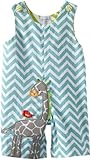 Mud Pie Unisex-Baby Newborn Safari Giraffe Shortall Set