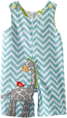 Mud Pie Unisex-Baby Newborn Safari Giraffe Shortall Set, Multi, 0-6 Months