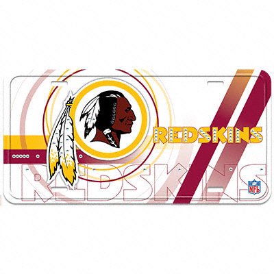 Washington Redskins License Plate: Aluminum Street Flair License Plate