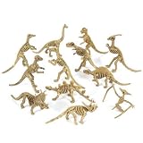 12 Pc Assorted Dinosaur Fossil Skeleton Figures - Toys 5-6 Larger Size Dinosaurs