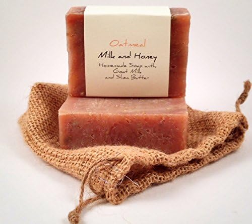 Ranch Creek Oatmeal, Milk &amp; Honey Handmade Soap Bars (2 Pack) By Parsons Trading Company. Made with Goats Milk. GMO Free (No Genetically Modified Organisms)