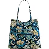 Vera Bradley Mod Floral Blue Curvy Tote Bag