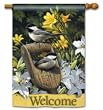Mailwraps Summer Chickadees Standard Flag 40 x 6 inches