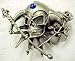 Wicked Jester Skull Pewter Belt Buckle Evil Goth Image