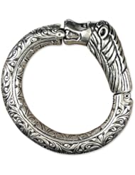 Sterling silver bangle bracelet, Brave Lion - Sterling Silver Bangle Wild Cat Bracelet