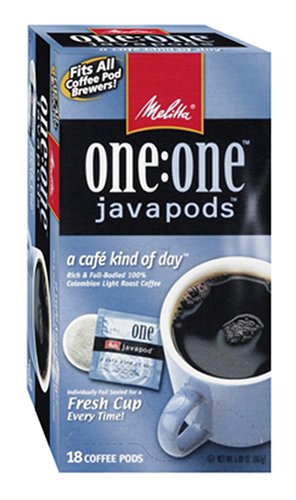 Melitta One:One Universal Fit, Java Pods, A Cafe` Kind Of Day™, Light Roast Coffee, 18-Count Box (Pack of 4)