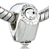 April Birthstone Triangle European Beads - Pandora Bead & Bracelet Compatible