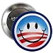 President Barack OBAMA Smiley Face Campaign Logo 2.25 inch Pinback Button Badge