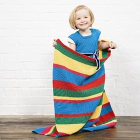 MillaMia Beginners Knitting Kit Gift Set Teddy Bright Baby Blanket in Extrafine Merino Wool