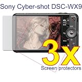Buy 3x Sony CyberShot DSC-WX9 Digital Camera Premium Clear LCD Screen Protector Cover...