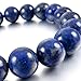 Men,Women's 10mm 12mm Bracelet Link Wrist Energy Stone Blue Lapis Lazuli Buddha Mala Beads