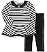 Calvin Klein Baby 2 Piece Tunic/Leggings Set, Black, 3/6 Months