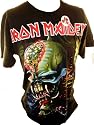 Iron Maiden Mens T-Shirt - "Final Frontier" Yellow Script Brain Monster