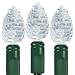 Pure White - 25 LED Bulbs - Pine Cone Shape - Length 16.5 ft. - Bulb Spacing 8 in. - Green Wire - Christmas Light String - HLS 150313