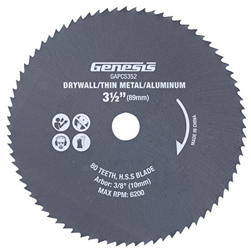 Genesis GAPCS352 80 Tooth HSS Saw Blade, 3 1/2