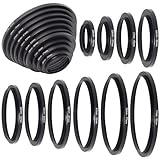 26 30 37 43 52 55 62 67 72 77 82mm Anelli Adattatore Filtro Metallo Step Up DC160
