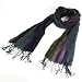 New Light Crinkle Tri-color Long Scarf Wrap 70x20 Olive