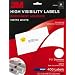 3M Matte White Color Printing Labels for Inkjet Printers, 1 1/2 Inches, 20 Sheets Per Pack (4200-M)