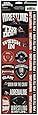 Reminisce Real Sport Die-Cut Cardstock Combo Stickers, 4.25 by 13-Inch, Wrestling