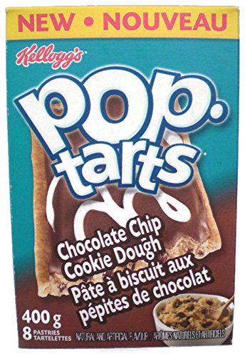 Kellogg's Pop Tarts Chocolate Chip Cookie Dough 400g (8 Pastries) 2 Boxes