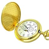 MONTRES モントレス ムーンフェイス搭載 ポケットウォッチ 懐中時計 ゴールド×アラビア数字 MS-923-GD-B
