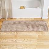 Bedford Home Memory Foam Extra Long Bath Rug Mat - Taupe - 24x60