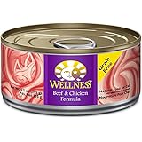Wellness Complete Health Grain Free Beef & Chicken Natural Wet Canned Cat Food, 5.5-Ounce Can (Pack of 24)
