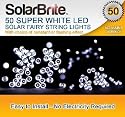 Solar Brite 50 LED Super Bright White Decorative Solar Fairy String Lights, choice of light effect. Ideal for Trees, Gardens, Festive Parties & More...