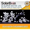 Solar Brite Deluxe 50 LED Super Bright White Decorative Solar Fairy String Lights, choice of light effect. Ideal for Trees, Gardens, Festive Parties & More...