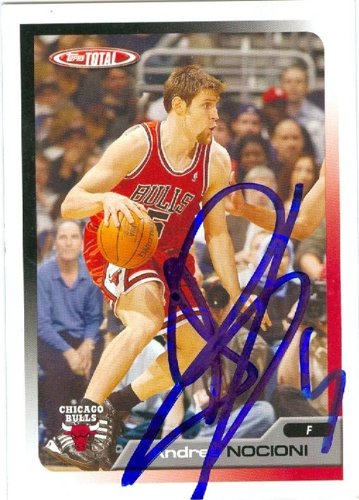 Andres Nocioni Autographed/Hand Signed Basketball Card (Chicago Bulls) 2006 Topps Total #159