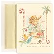 Tropical Snowman Tropical Holiday Cards -