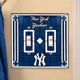 New York Yankees - MLB Art Glass Double Switch Plate Cover
