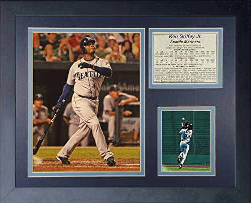 Legends Never Die "Ken Griffey Jr. Mariners Framed Photo Collage, 11 x 14-Inch, Black