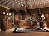 Aico Cortina Bedroom Complete King Package #2 King Bed Dresser Mirror Chest One Bedside Chest - N65040/50/60/70T/B/18/28/38-28