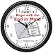 Habit 2 - Begin with the End in Mind (English Text) - Wall Clock from THE 7 HABITS - CLOCK COLLECTION by WatchBuddy Timepieces (Black Frame)