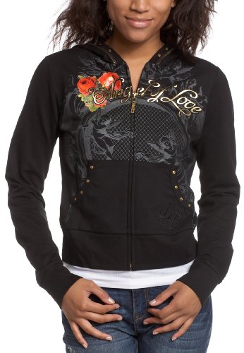 Southpole Juniors' Angel Of Love Zip-Up Long Sleeve Hoody