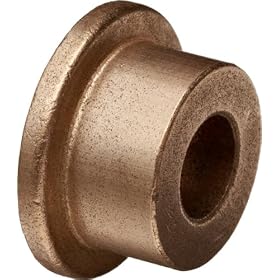 Bunting Bearings FFB612-4 3/8" Bore x 3/4" OD x 1/2" Length 1" Flange OD x 1/8" Flange Thickness Powdered Metal SAE 841 Flanged Bearings