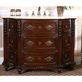 Upperclass Furniture W5295-11 Sink Chest- Under Mount Bone Color Sink- Cream Marble... by Upperclass Furniture