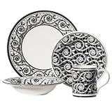 16-pc. Dinnerware Set - Molanco Black by Tabletops Unlimited Inc