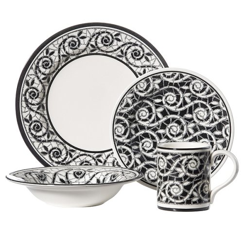 16-pc. Dinnerware Set - Molanco Black by Tabletops Unlimited Inc