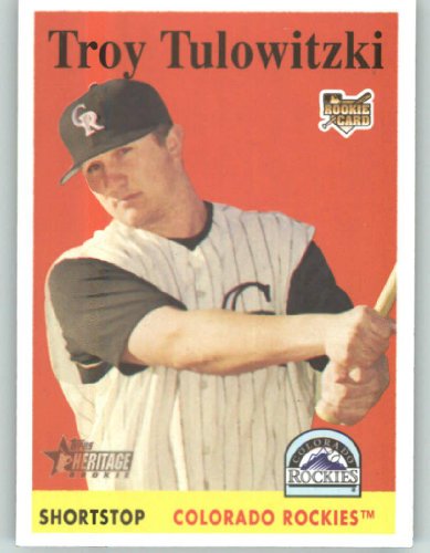 2007 Topps Heritage #263 Troy Tulowitzki (RC) - Colorado Rockies (RC - Rookie Card) (Baseball Cards)