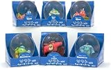 Disney / Pixar 2" Mini Soft Water Dome - Set of 6 figures - Sulley, Mike (Monster Inc); Nemo & Marlin, Nemo & Dory (Finding Nemo); Buzz Lightyear (Toys Story); Mr. Incredible (The Incredibles) - (Japanese Import)