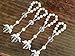 25 Pc Ivory Color Baptism Favors with Angels Mini Rosaries Silver Plated Acrylic Beads/ Recuerditos De Bautismo/ Christening Favors/ Decenarios/ Decades/ Finger Rosaries