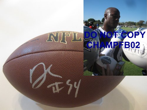 DEMARCUS WARE,DALLAS COWBOYS,TROY,SIGNED,AUTOGRAPHED,AUTO,NFL FOOTBALL,COA,WITH PROOF