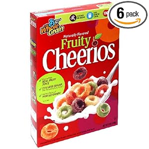 General Mills Fruity Cheerios Cereal, 12-Ounce Box (Pack of 6)