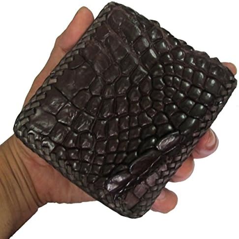 ** CHEAPEST ** GENUINE CROCODILE LEATHER BIFOLD WELLET STITCHES PER PATTERN
